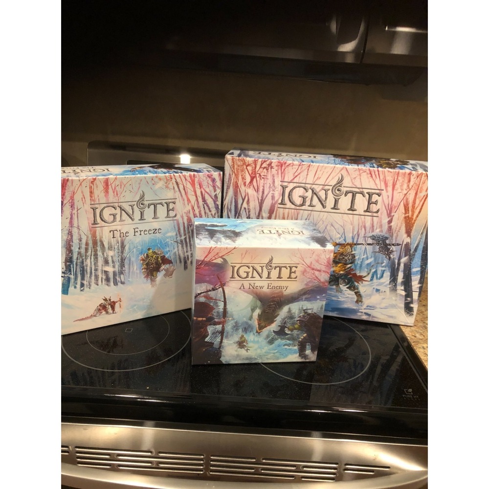 IGNITE Board Game Including "The Freeze" & "A New  Enemy" Expansions EUC